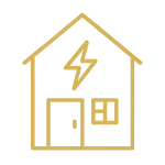 Energy icons powered homes